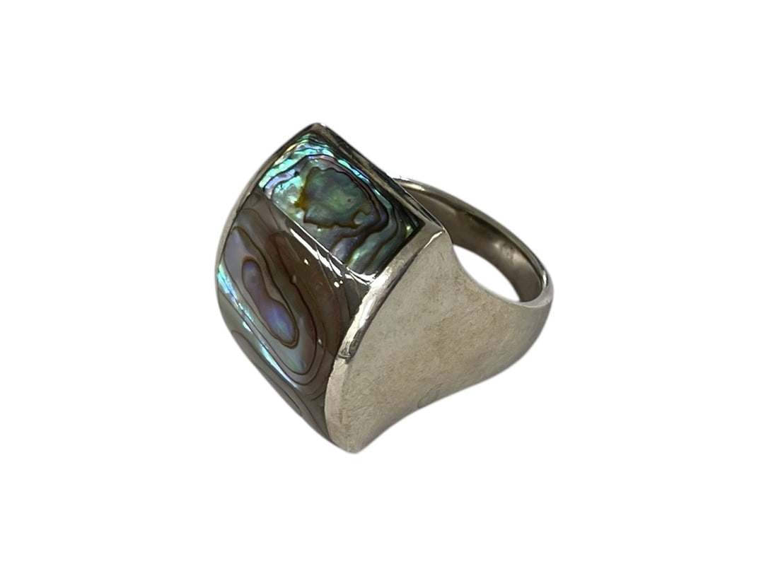 Abalone Sterling Silver Ring - 2
