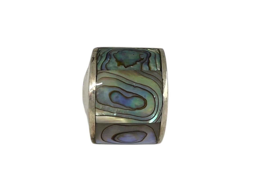 Abalone Sterling Silver Ring - 3