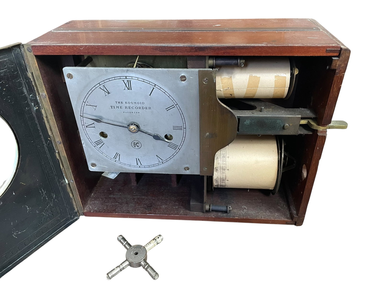 Antique Kosmoid Time Recorder Clock - 2