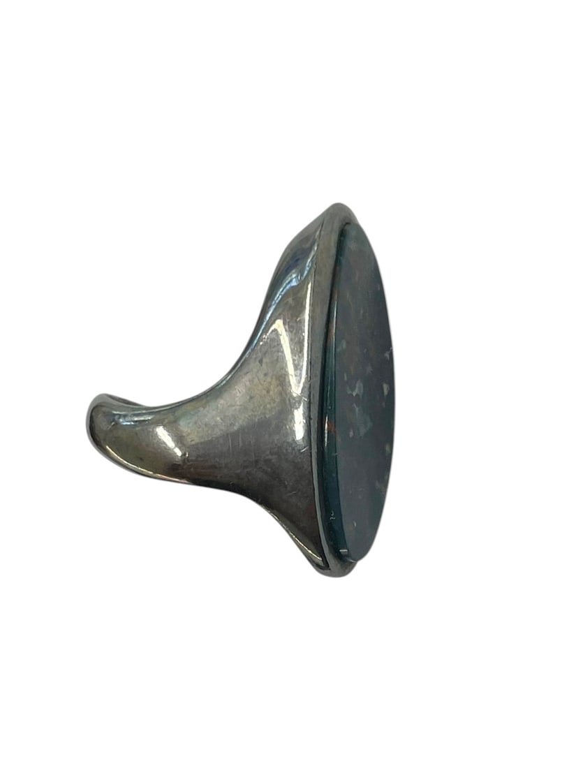 Sterling Silver Agate Ring - 3