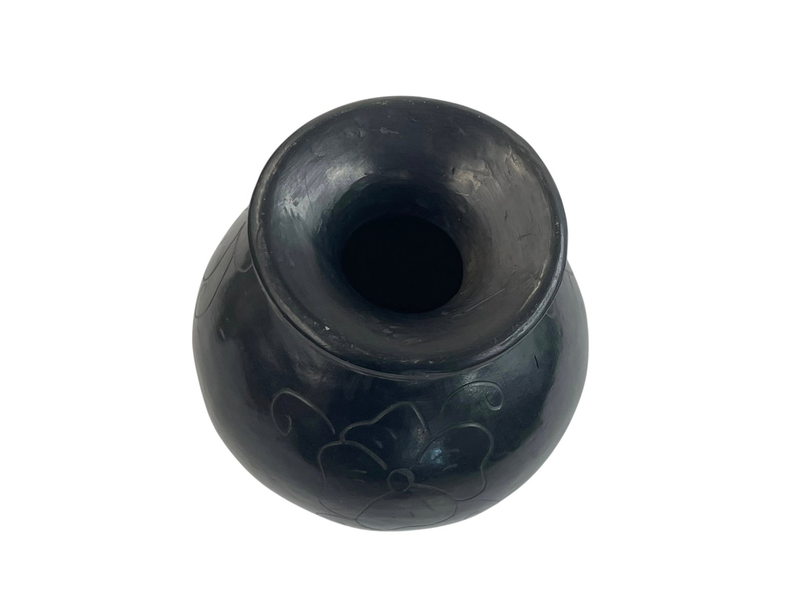 Native American Round-Bottom Vase, Signed - 2