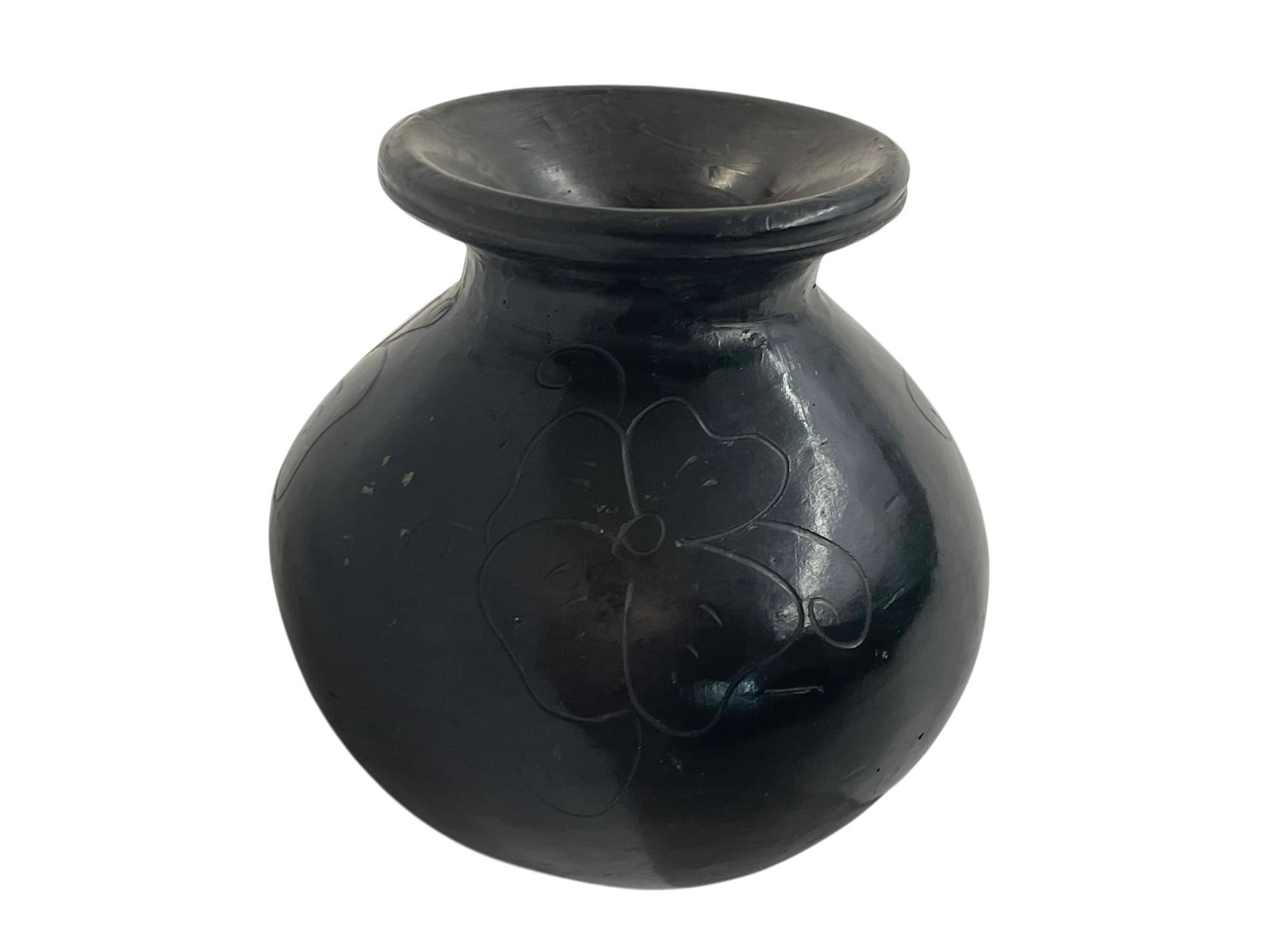 Native American Round-Bottom Vase, Signed - 3