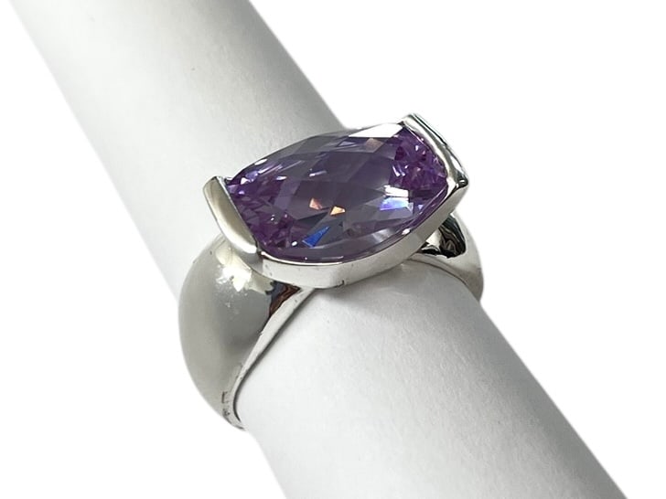 Amethyst Sterling Silver Ring - 2