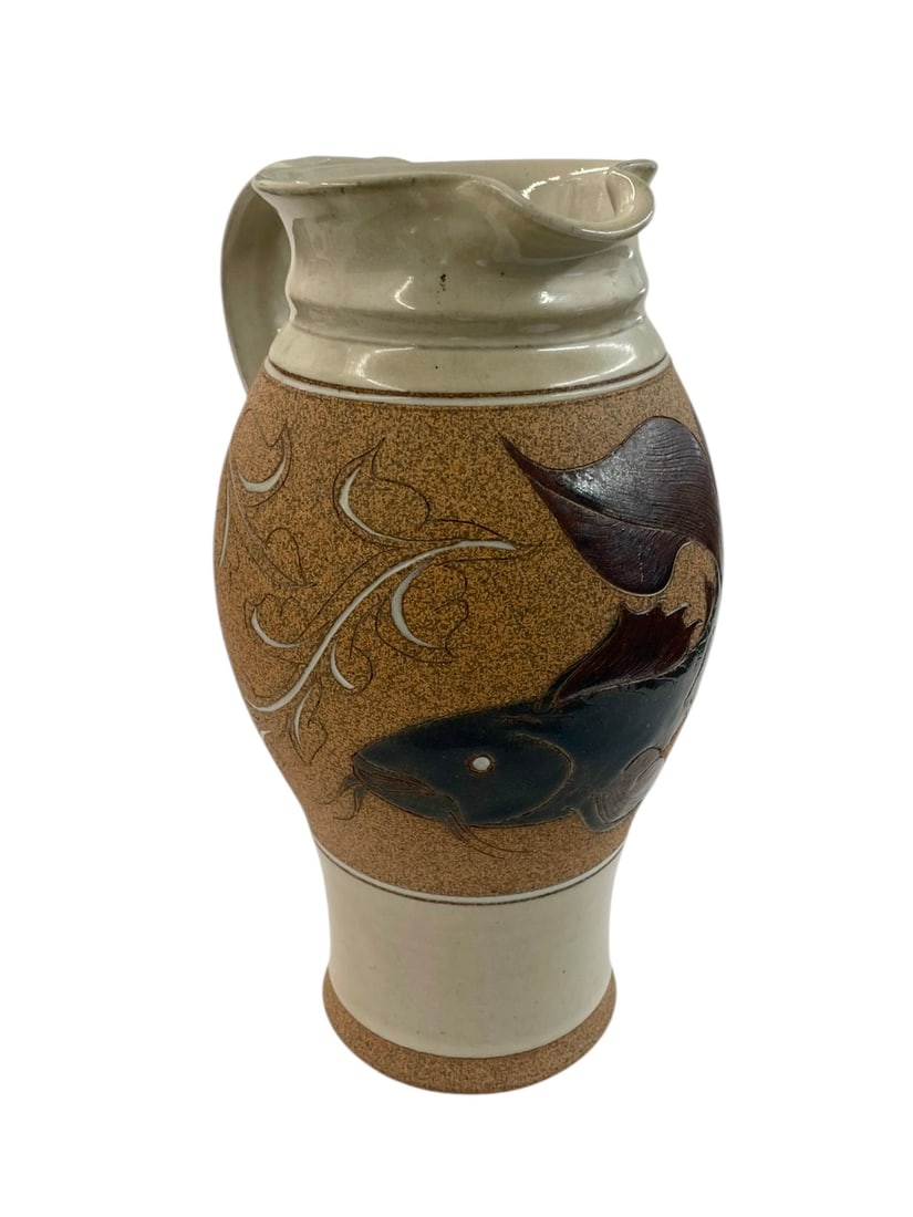 Mark Blumenfeld Studio Pottery Fish Pitcher - 2