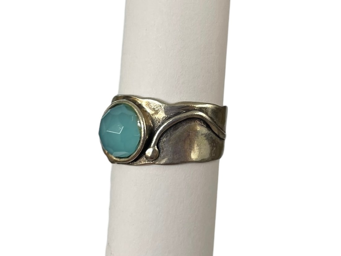 Blue Chalcedony Sterling Silver Ring - 2