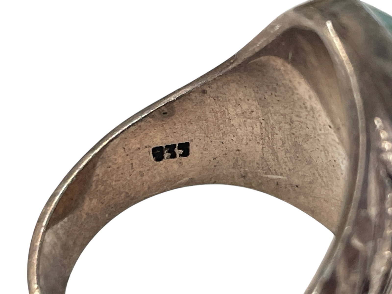 Jadite 835 Silver Ring - 4