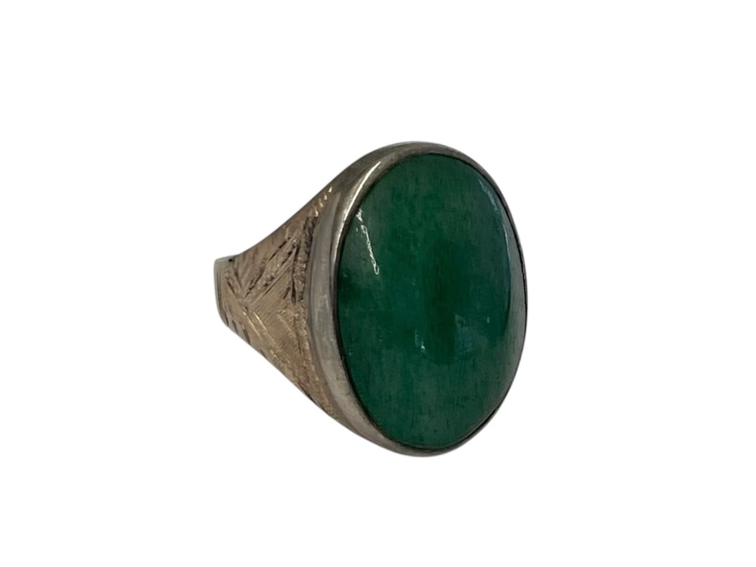 Jadite 835 Silver Ring - 5