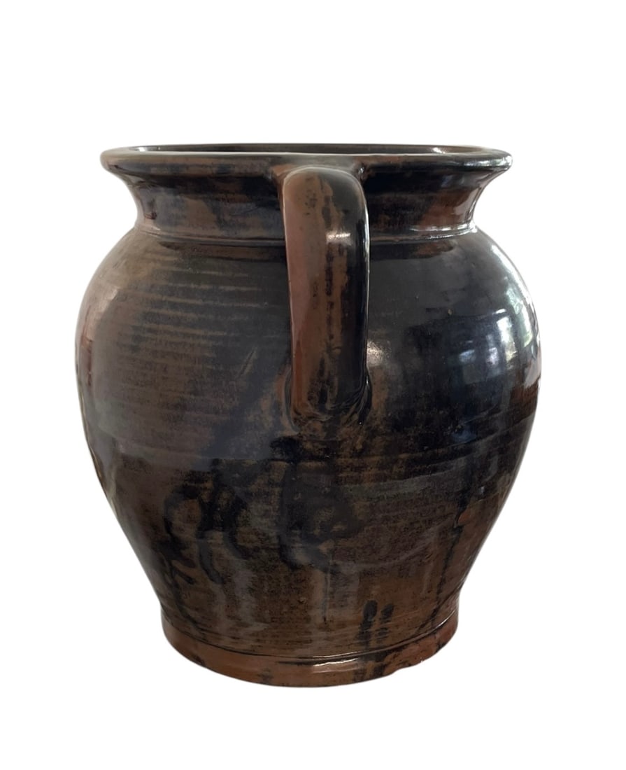 Large Stoneware Handled Crock - 4