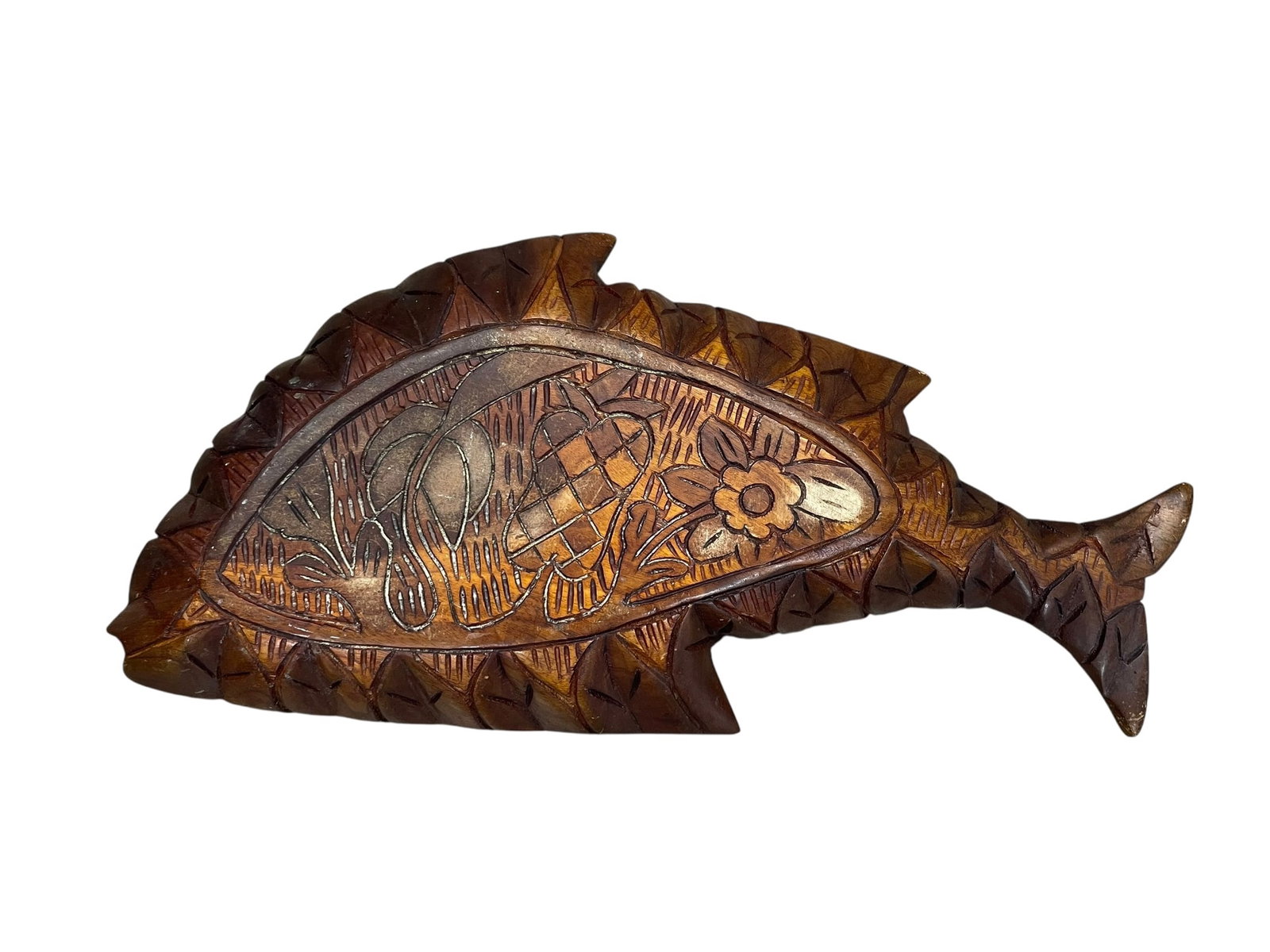 Carved Fish Serving Tray - 3