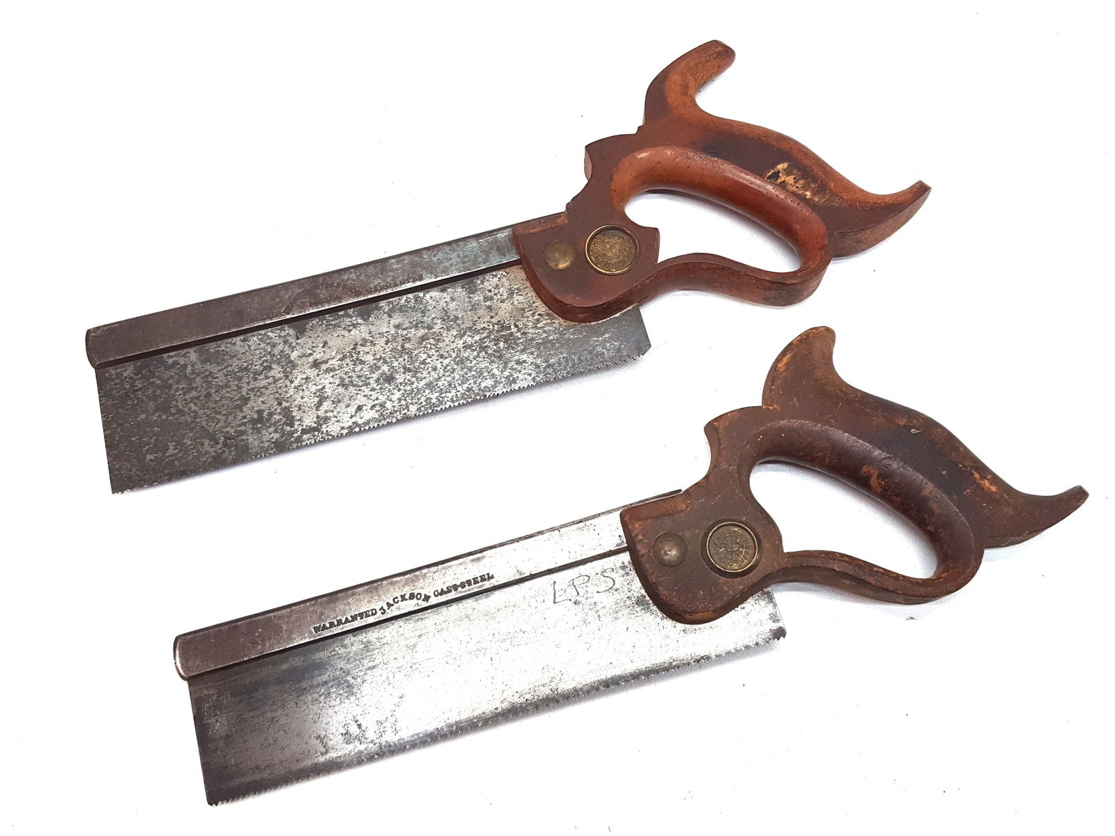 Lot of Two Back Saws 8" Disston & 8" Jackson (1 of 5)