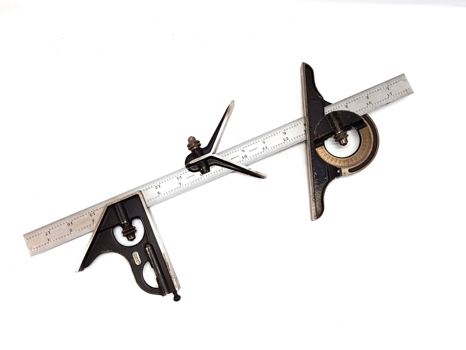 Starrett 18" Combination Square With All 3 Heads (1 of 2)