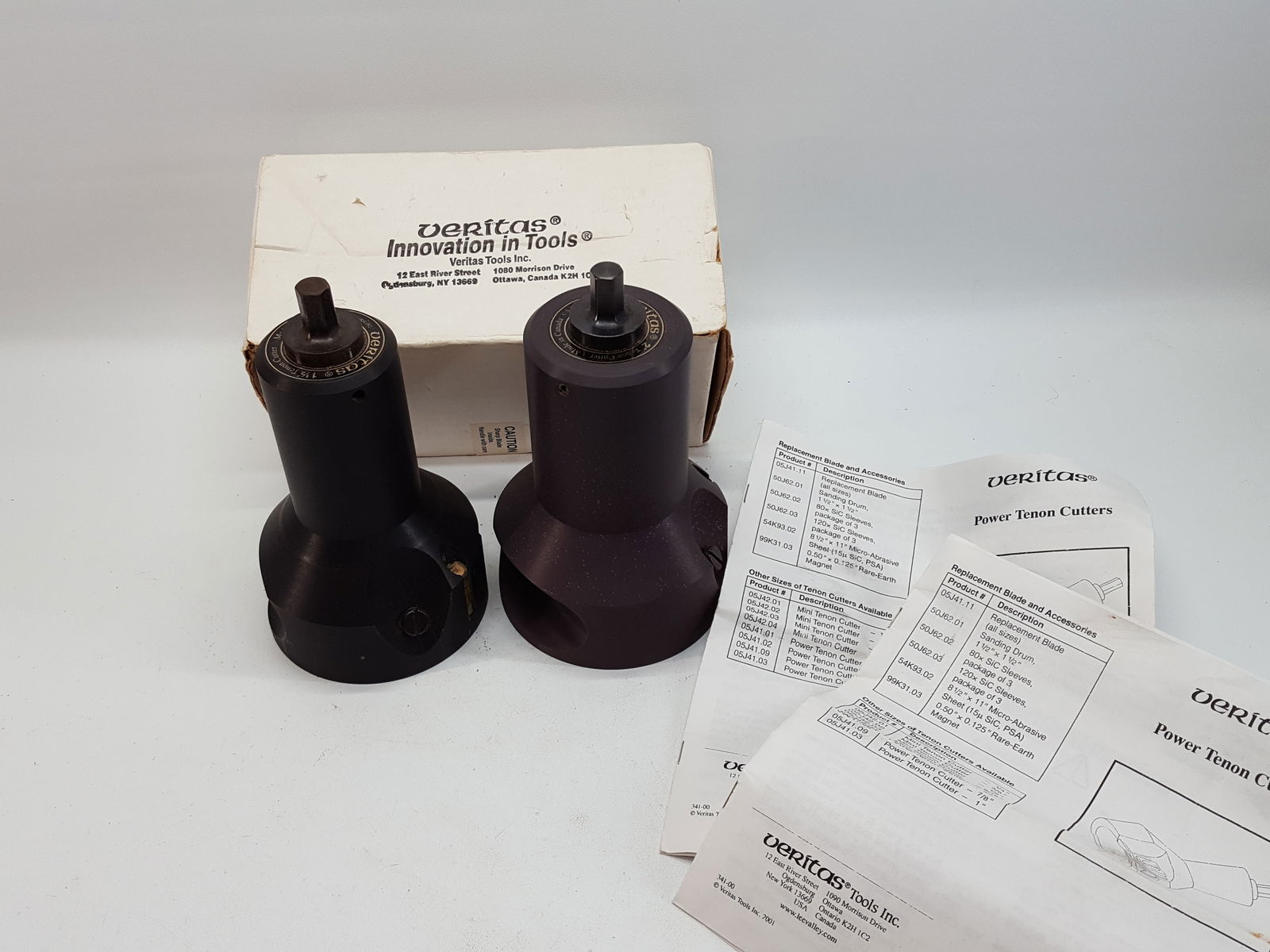 2 Veritas Power Tenon Cutters:  1 1/2" and 2" (1 of 2)