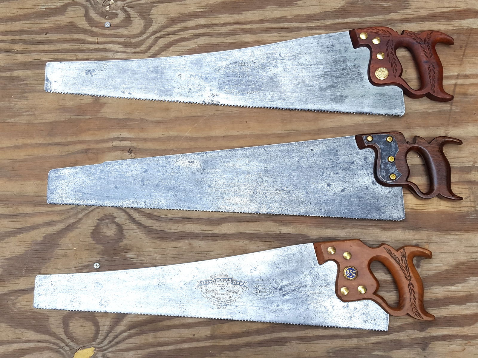 3 Saws, Lawrenceburg Saw 5 1/2 Pt & Vernon & Atkins $2.50 (1 of 7)