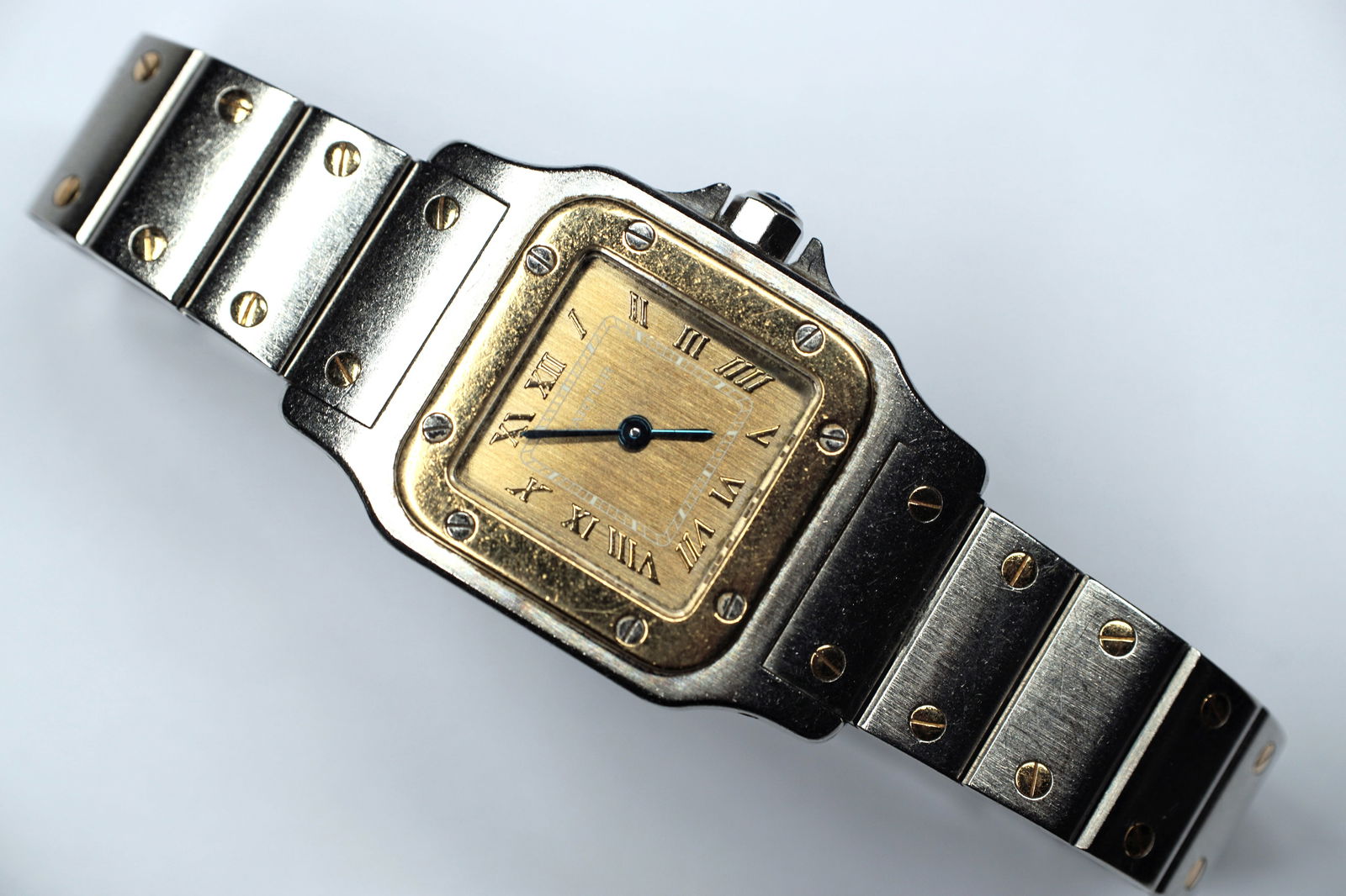 Cartier Stainless Steel 18K Yellow Gold 26mm Santos De Cartier Quartz Watch (1 of 4)