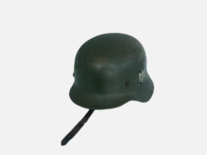 WWII Nazi German M35 Combat Helmet with Liner. Double Decal: Original WWII German Military Helmet, Stahlhelm, model M35. ET66 Batch #3583. The helmet and liner are both 100% original. Decals are possibly replacements Very good condition.