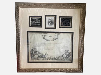 President George Washington and Secretary Henry Knox, Hand Signed Document for the Society of
