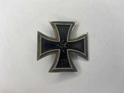 German WW2 Iron Cross EK1 1939 by Meybauer: Original Nazi Germany Iron Cross 1st Class made by Meybauer. sku: 22