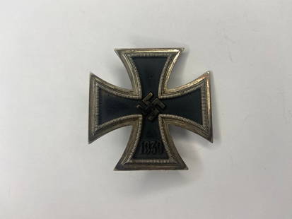 German WW2 Iron Cross EK1 1939 by S&L: Original Nazi Germany Iron Cross 1st Class made by S&L. sku: 26