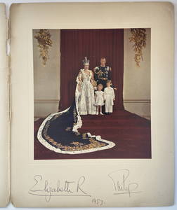 1953 QUEEN ELIZABETH II & PRINCE PHILIP CHRISTMAS CARD