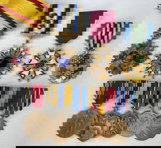 USA Group of 9 Medals Awarded to Air Force General Martin G. Colladay. Featuring a rare Korean Order