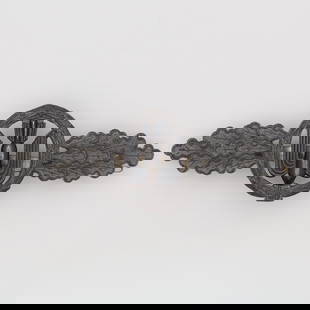 Germany WWII Luftwaffe Bomber Clasp by "F&BL": Period: Nazi Germany, III Reich, C. 1939-1945 Material: Silvered tombac