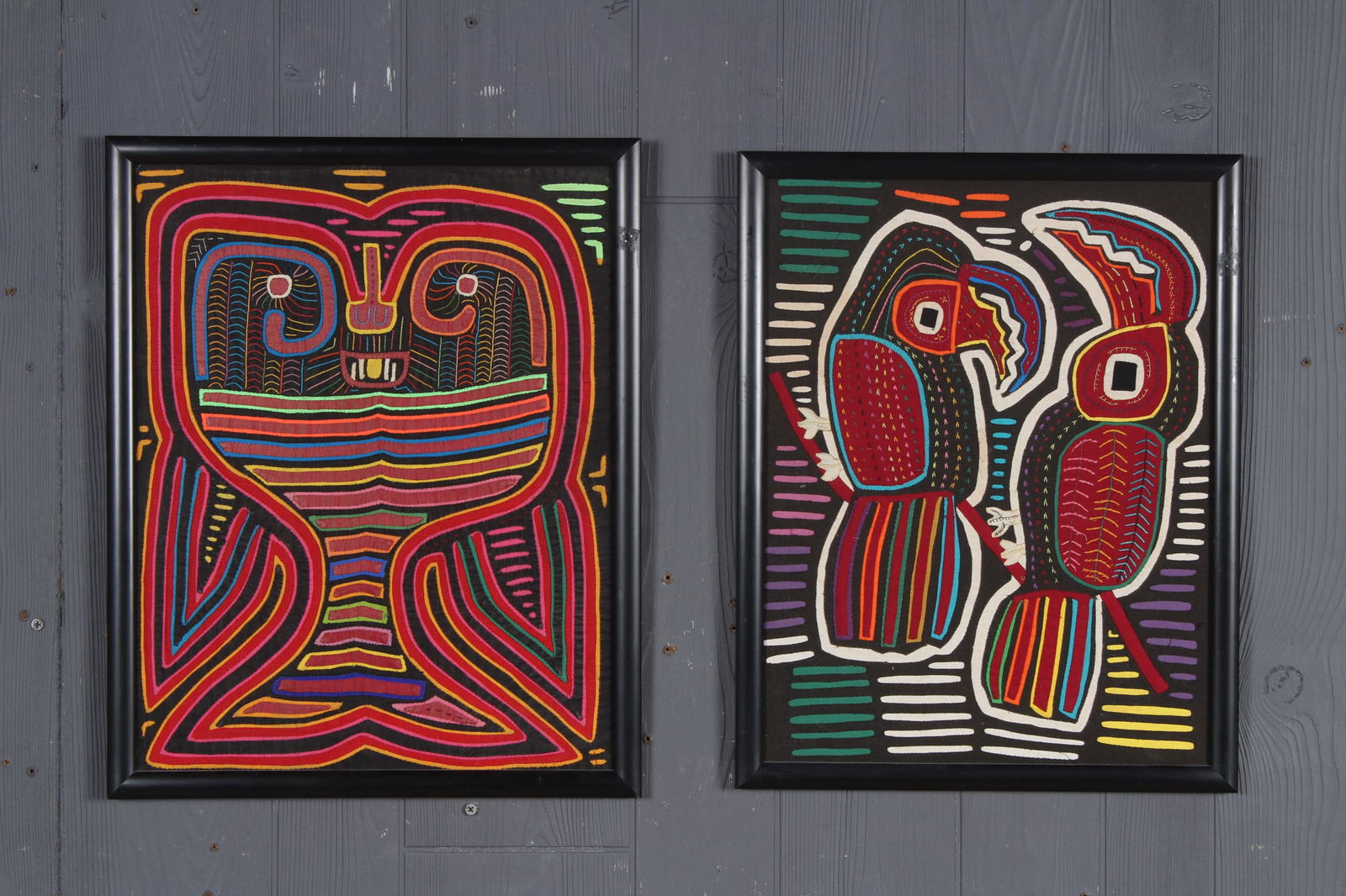 Pair Vintage San Blas Cuna Mola Appliques (1 of 4)