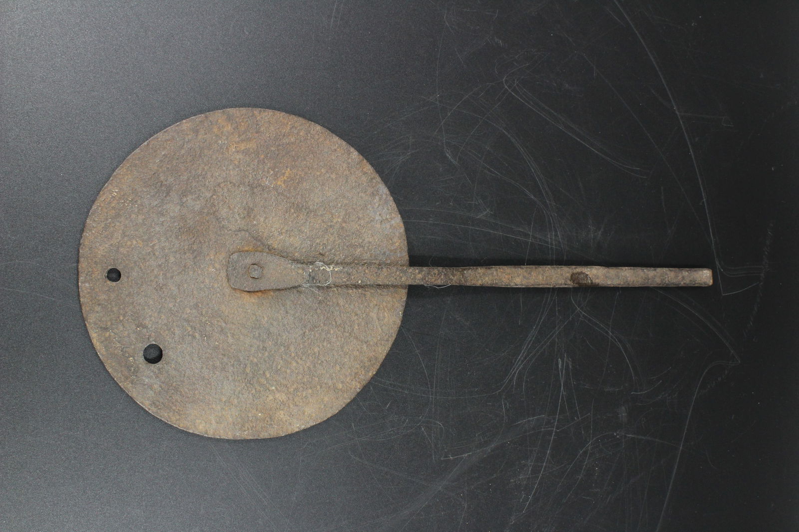 Antique Wrought Iron Wheelwright Traveller: Antique Wrought Iron Wheelwright Traveller. Size: 15 1/4"H x 7"W