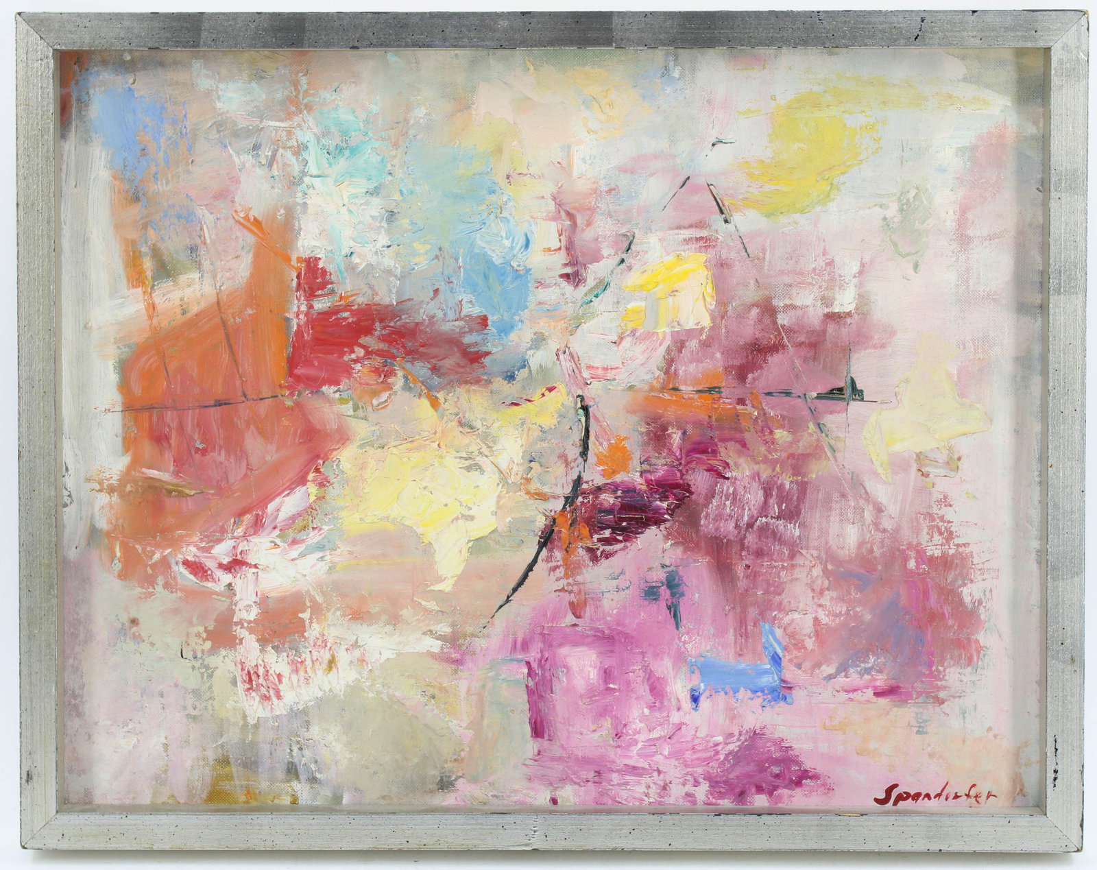 Abstract Expressionist Painting Signed Spandorfer (1 of 3)