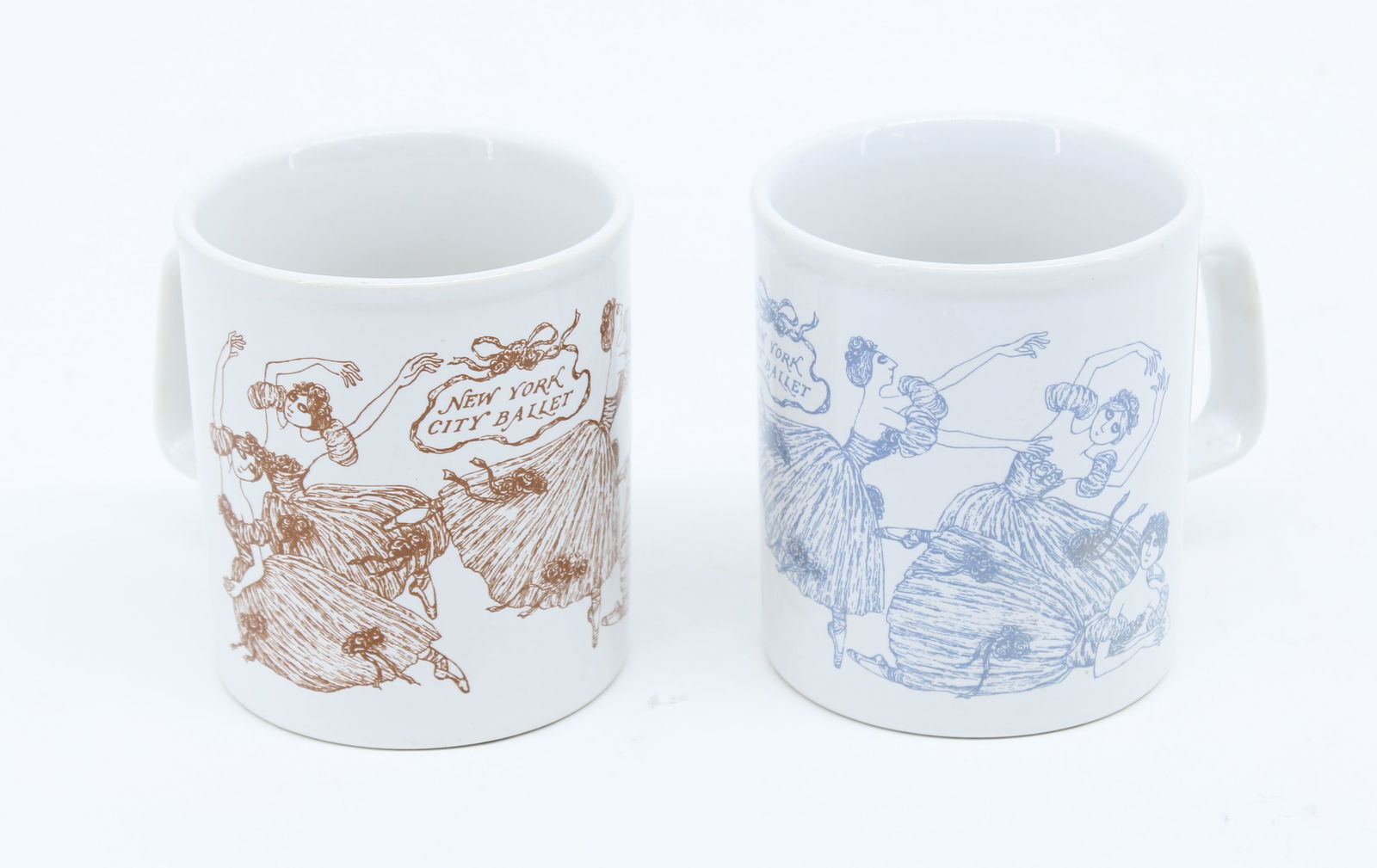 Pair of Vintage Edward Gorey NYC Ballet Mugs (1 of 6)