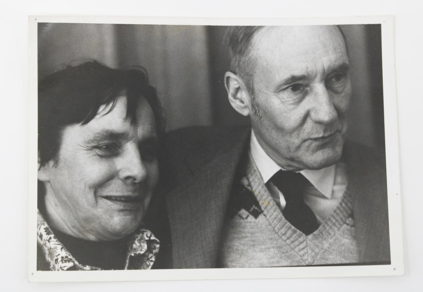 William Burroughs and Herbert Huncke GBM Photo: William Burroughs and Herbert Huncke GBM Photograph by Bill Yoscary. Photo. Size: 4.75 x 6.75