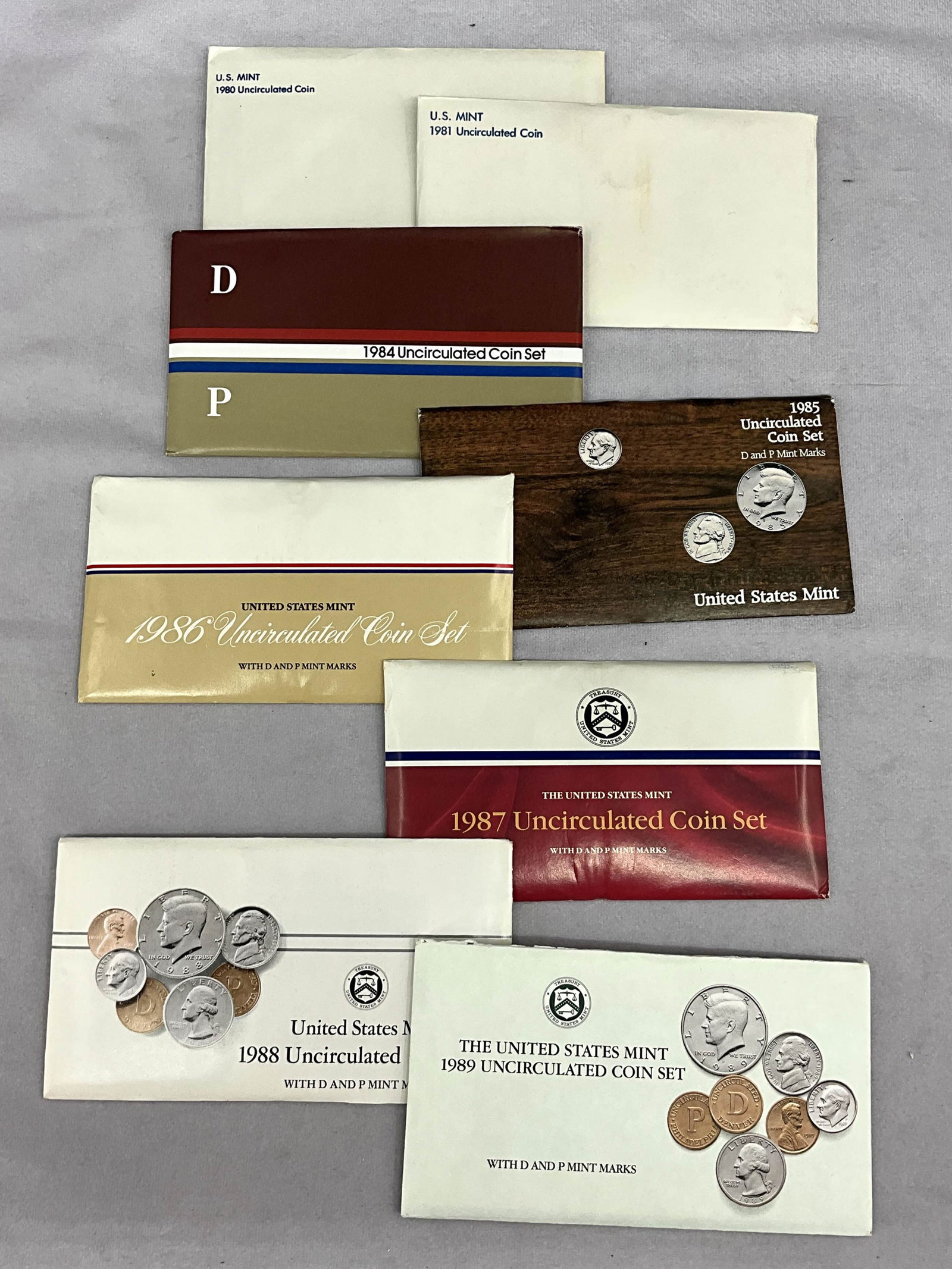 1980's Uncirculated U.S. Coin Currency Set (1 of 9)