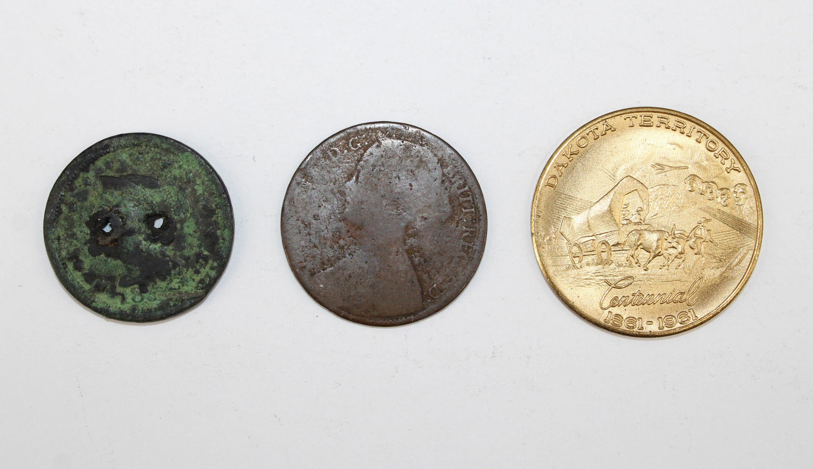 Three coins, Button, Token, Bauble (1 of 3)