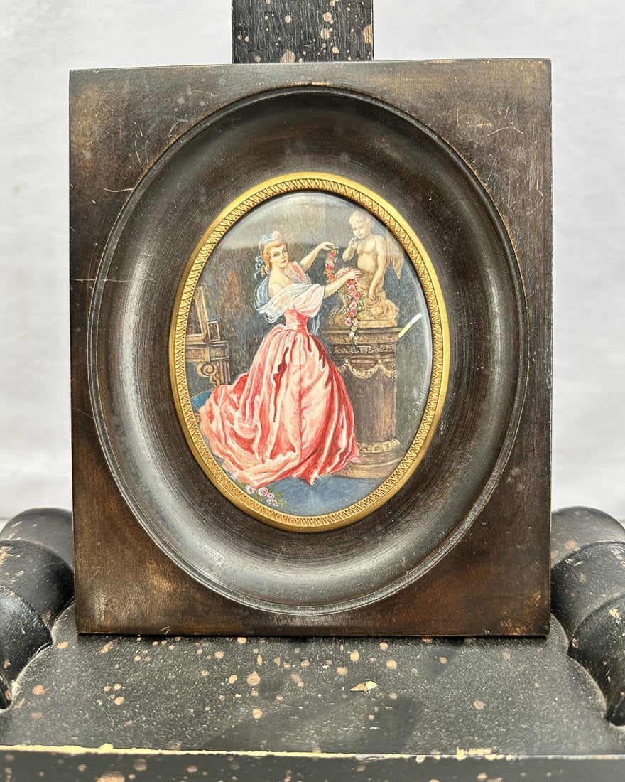 Antique Portrait Wood Frame, "Homage a Cupid" (1 of 7)
