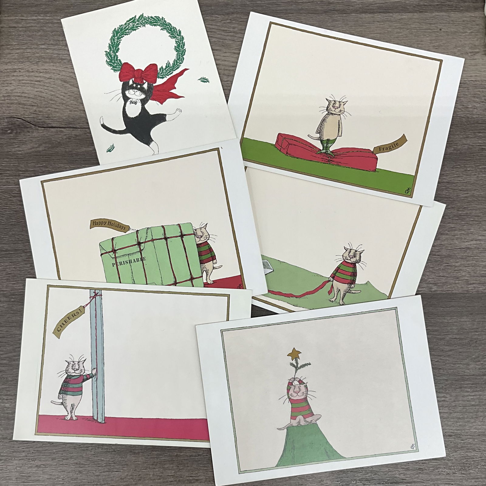 Gorey Christmas Card Collection, All Cats (1 of 12)