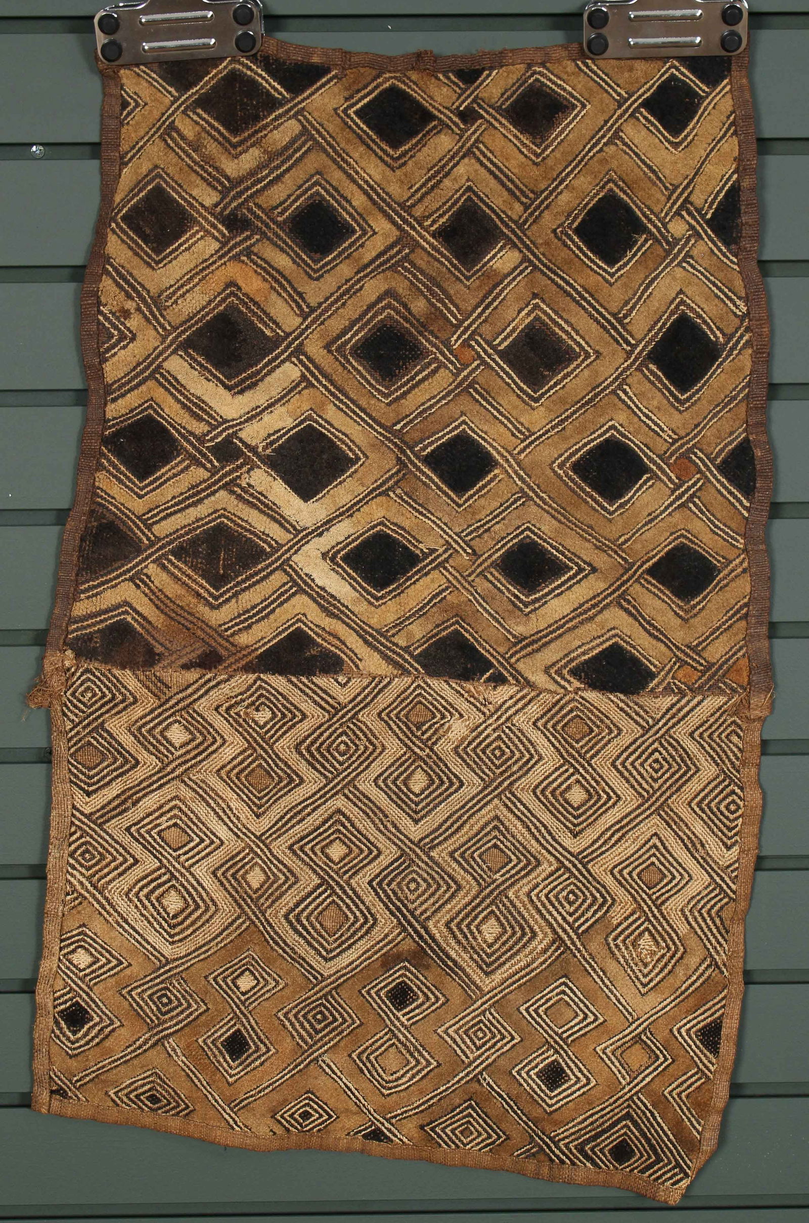 Kuba People, Shoowa Raffia Cloth Panel (1 of 6)