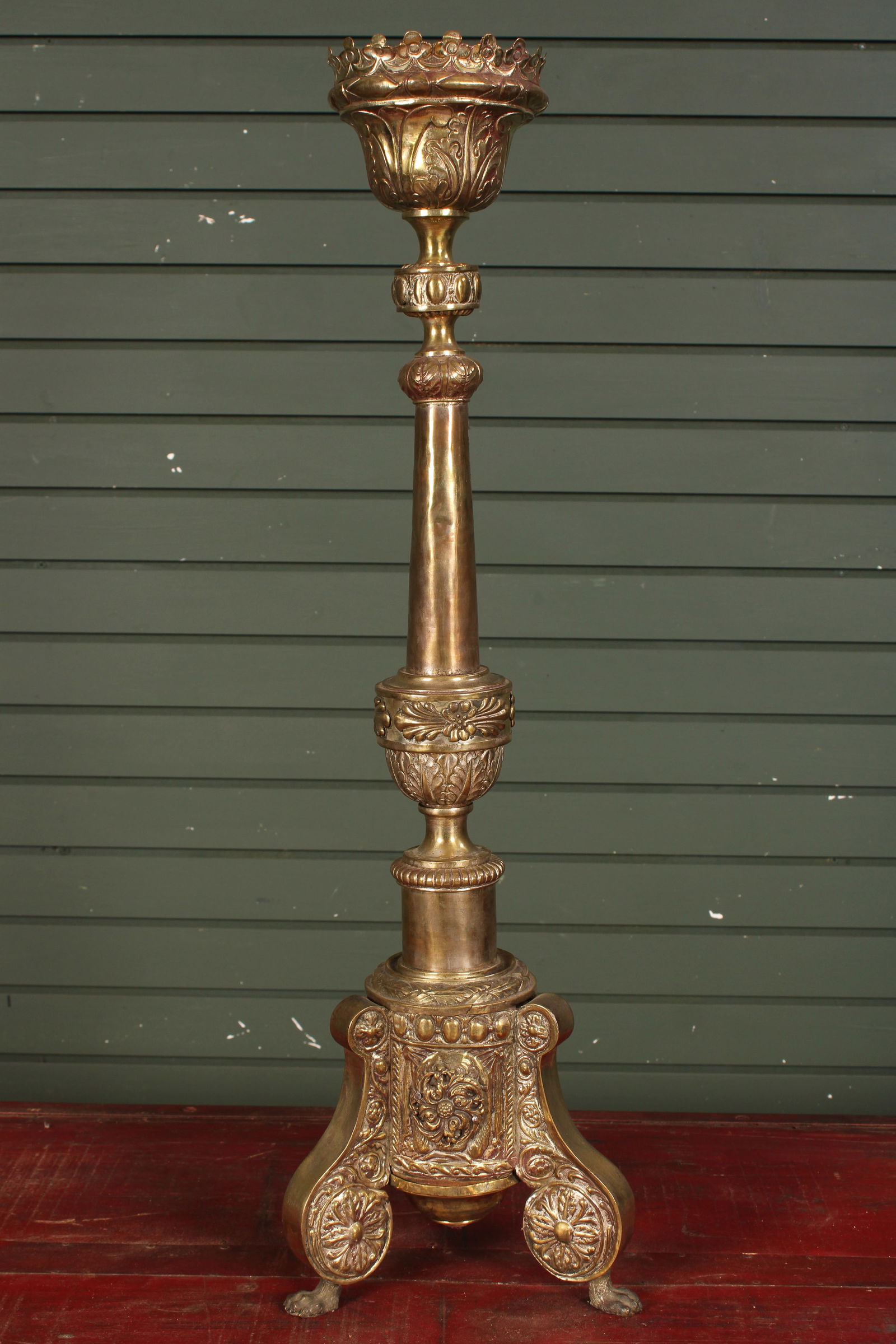 Large Brass Altar Candle Stick (1 of 8)