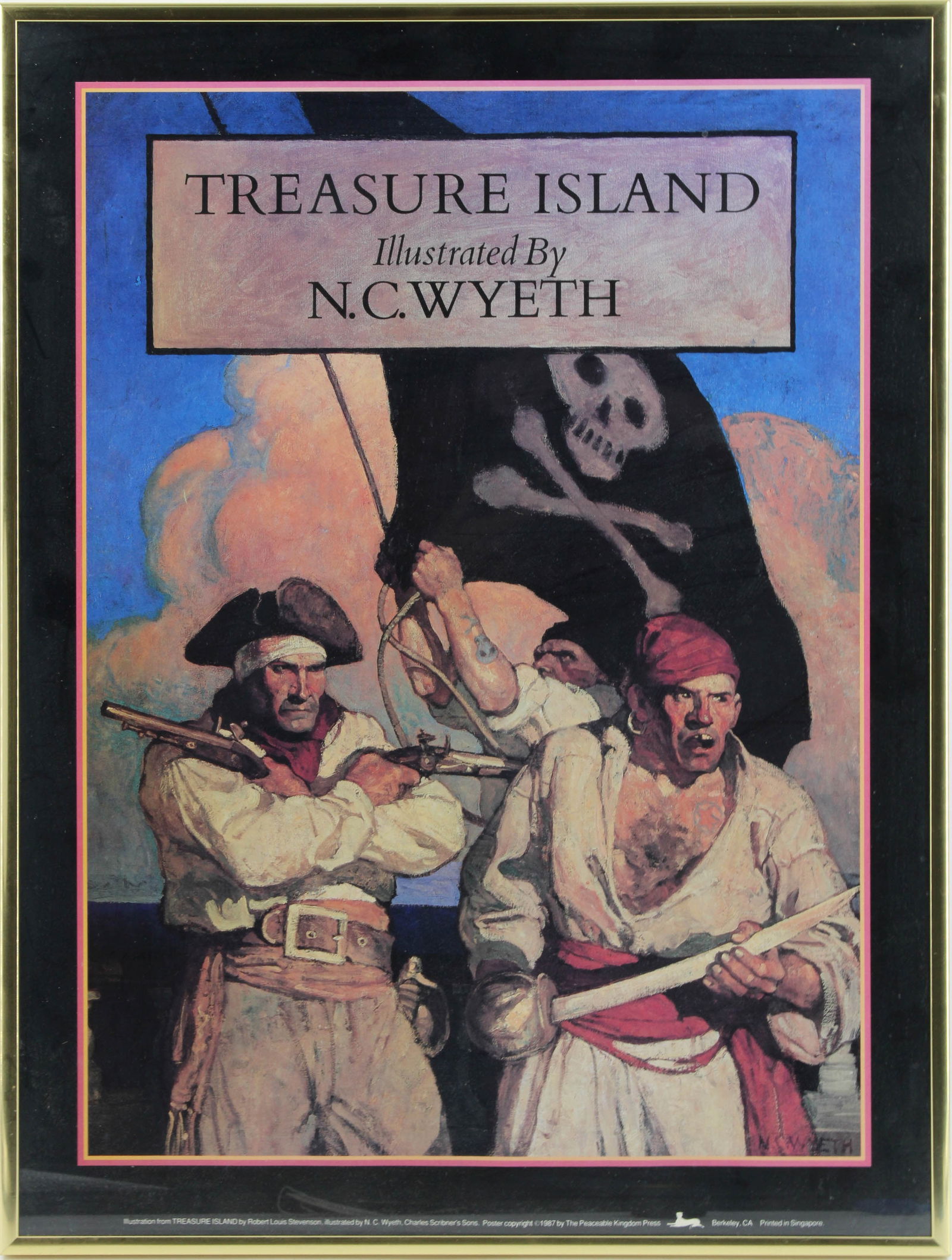 Vintage 1987 NC Wyeth Poster, Treasure Island (1 of 8)