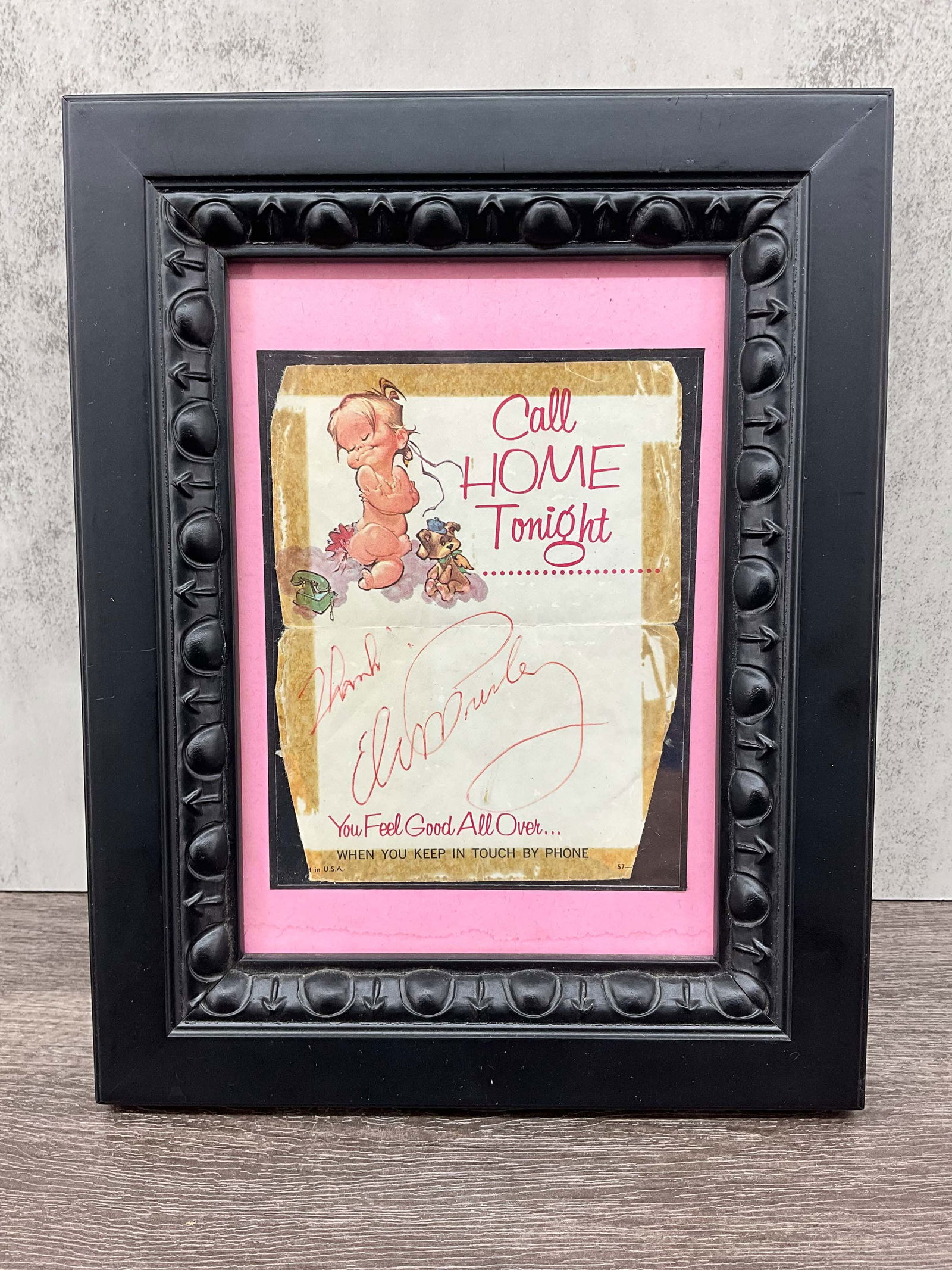 Vintage Calling Card Bearing Signature of Elvis (1 of 3)