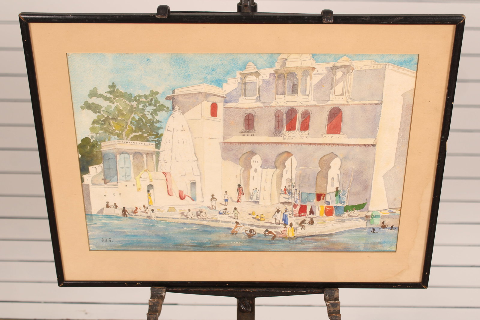 Early 20th C Watercolor, Signed Jane Gates (1 of 6)