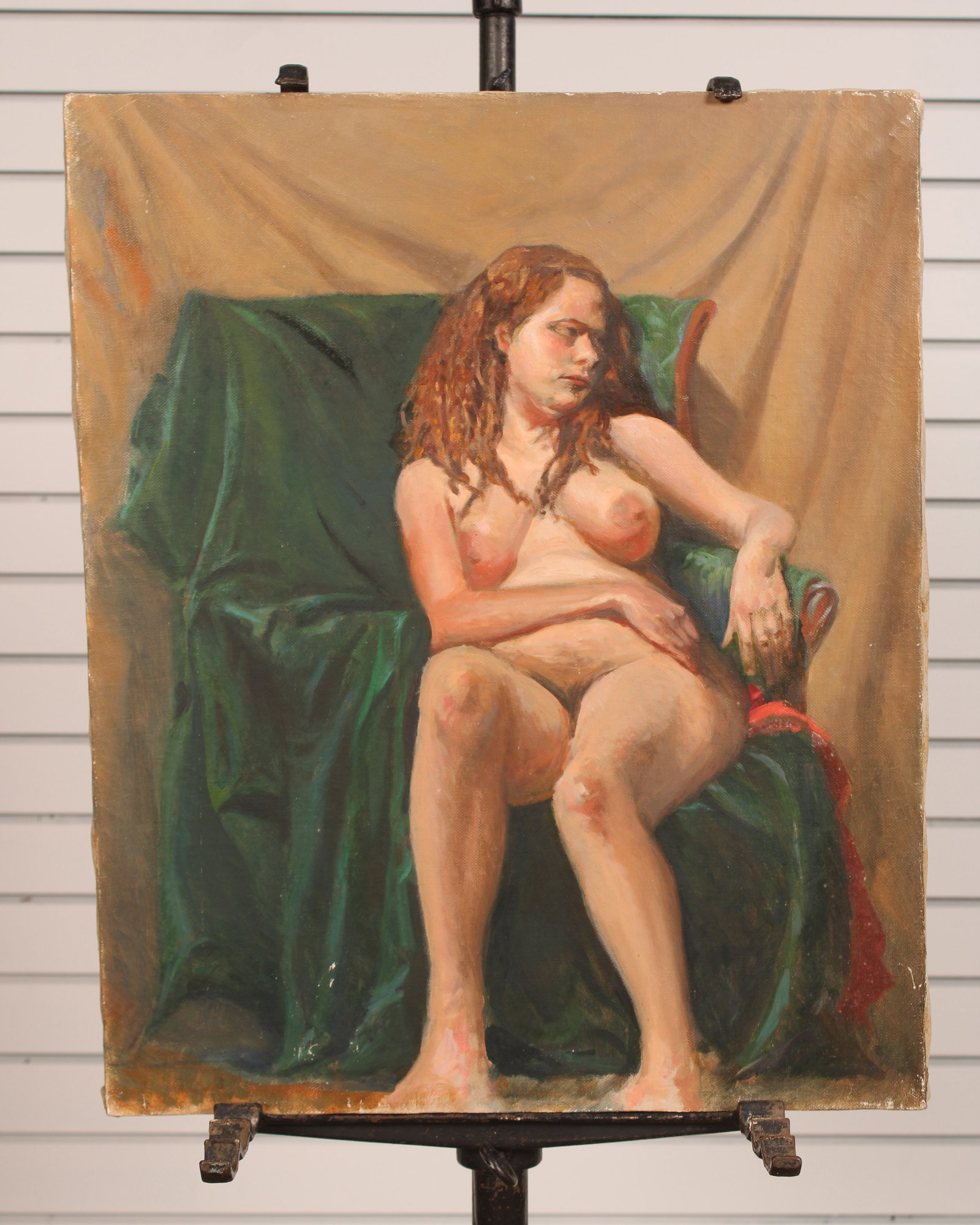 Painting, Figural Nude, OOC, Unknown Artist: Painting, Figural Nude, OOC, Unknown Artist Size: 33"T x 18"W