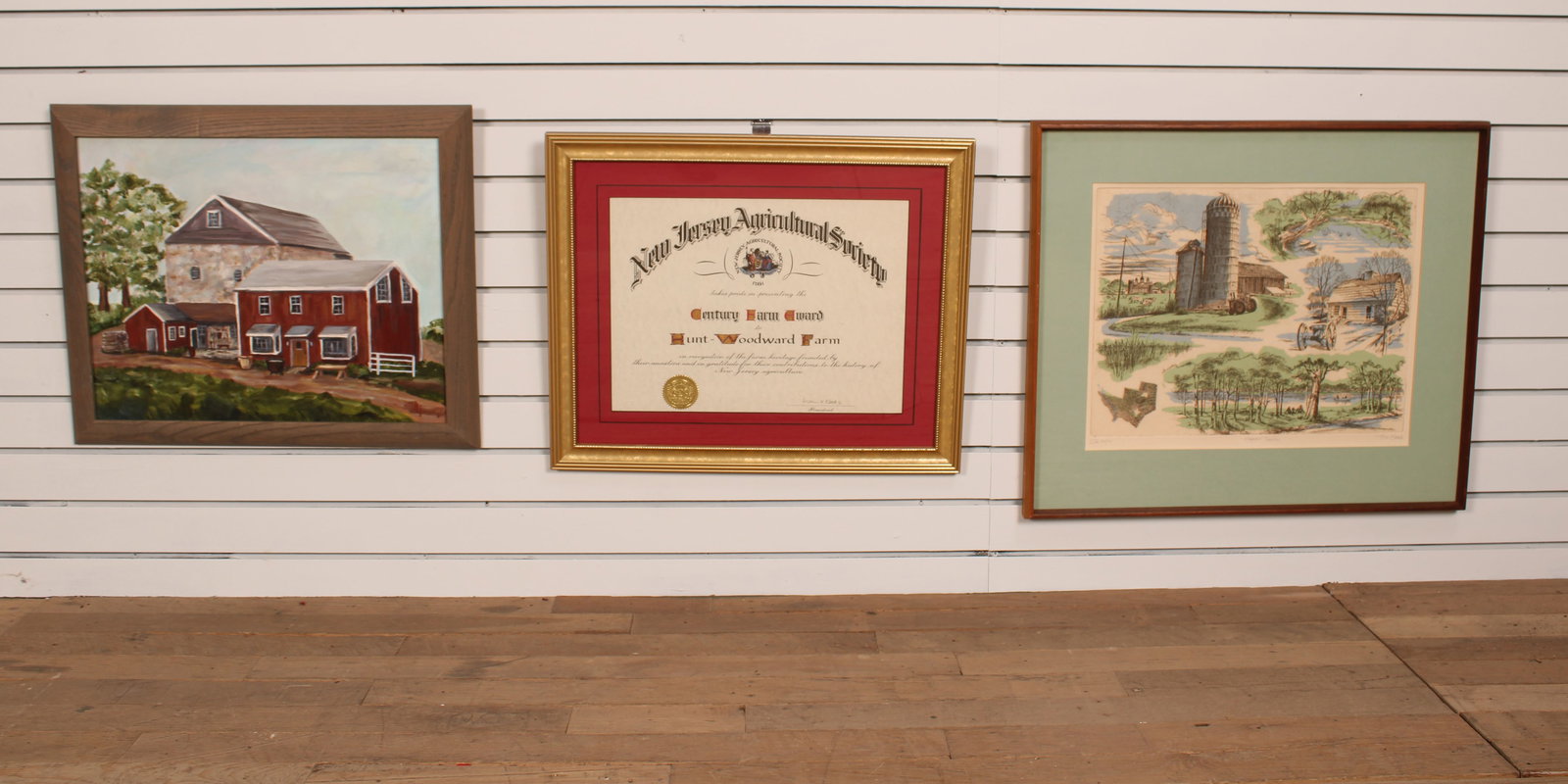 3 Framed Works, NJ Farmstead Related (1 of 11)
