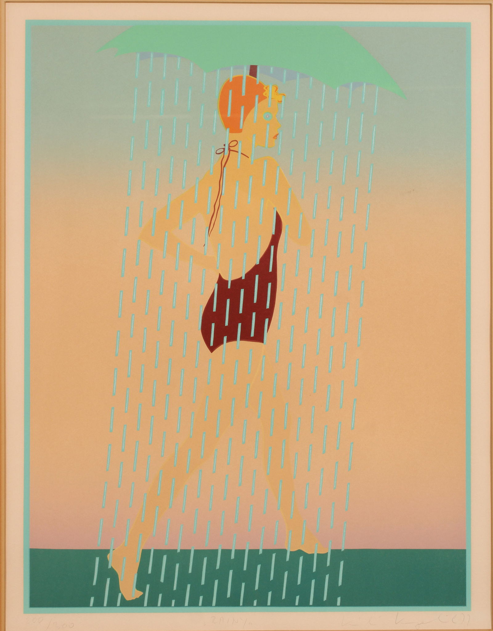 Kiki Kolgenik, Rainy, Pencil Signed Lithograph (1 of 10)