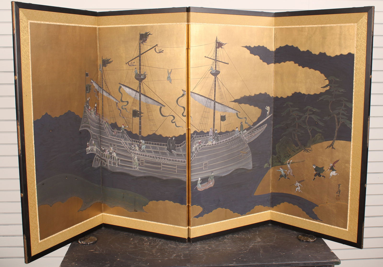Japanese Namban Screen, Arrival of the Portuguese (1 of 11)