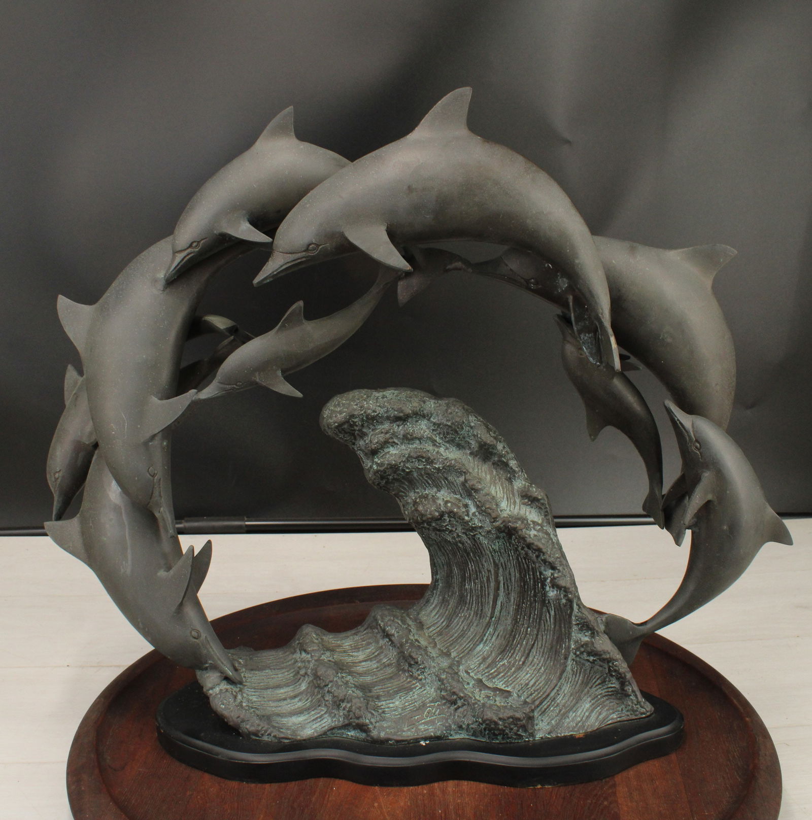 Bronze Dolphin Sculpture, Signed (1 of 10)