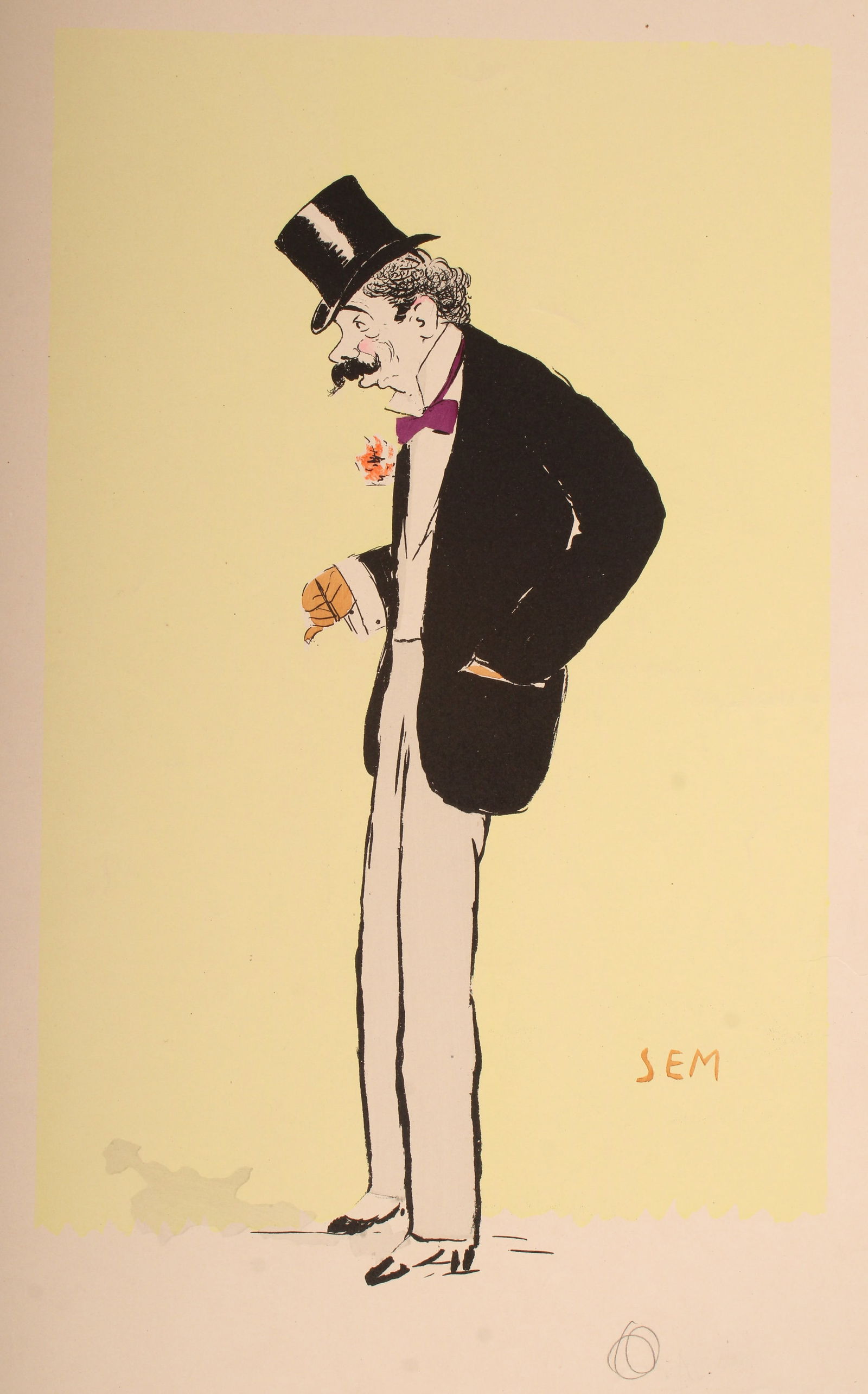 SEM, Georges Goursat, French Society Caricature: SEM, Georges Goursat, French Society Caricature. Print. Size: 20.5"H x 14.25"W