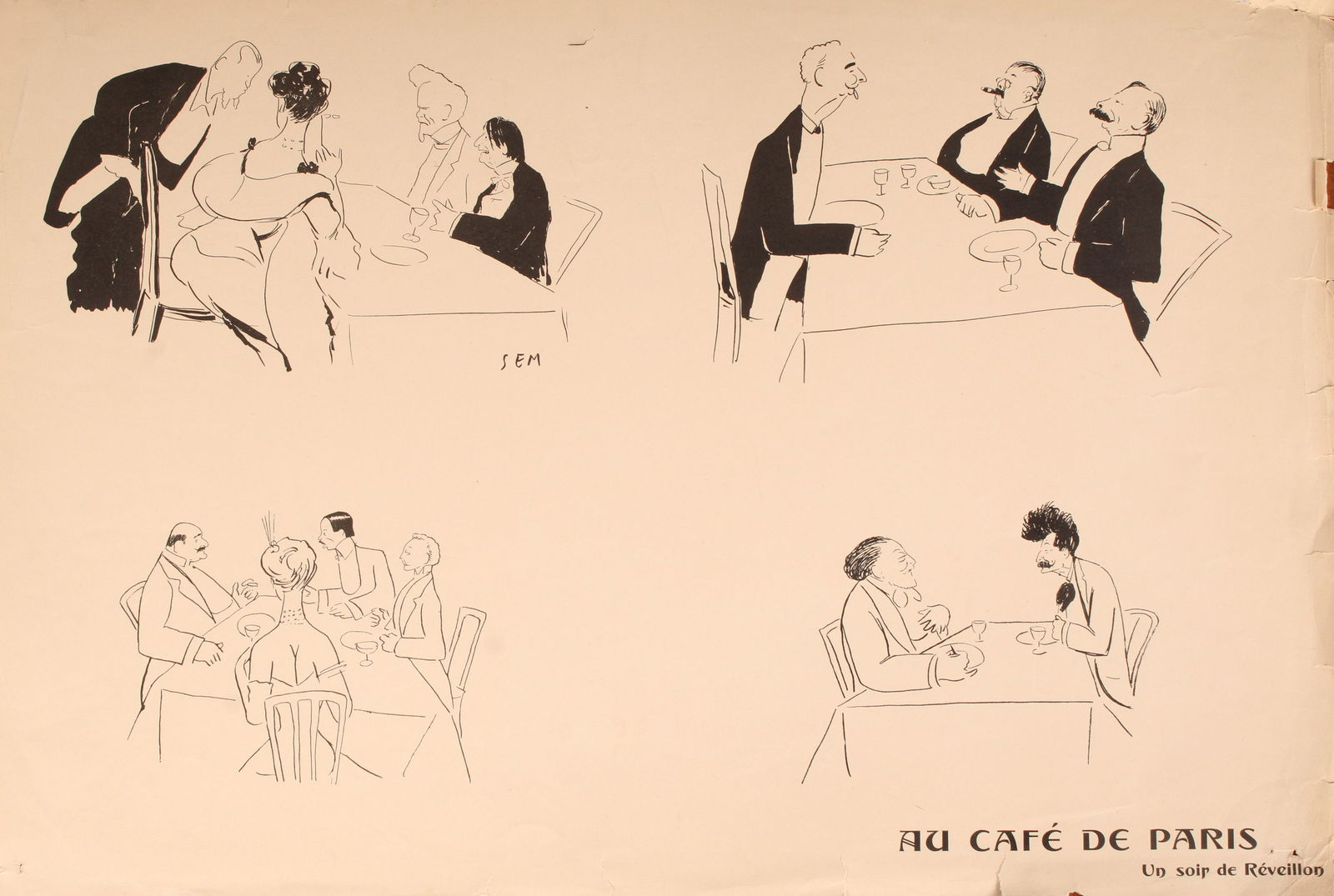SEM, Georges Goursat, French Society Caricature (1 of 6)