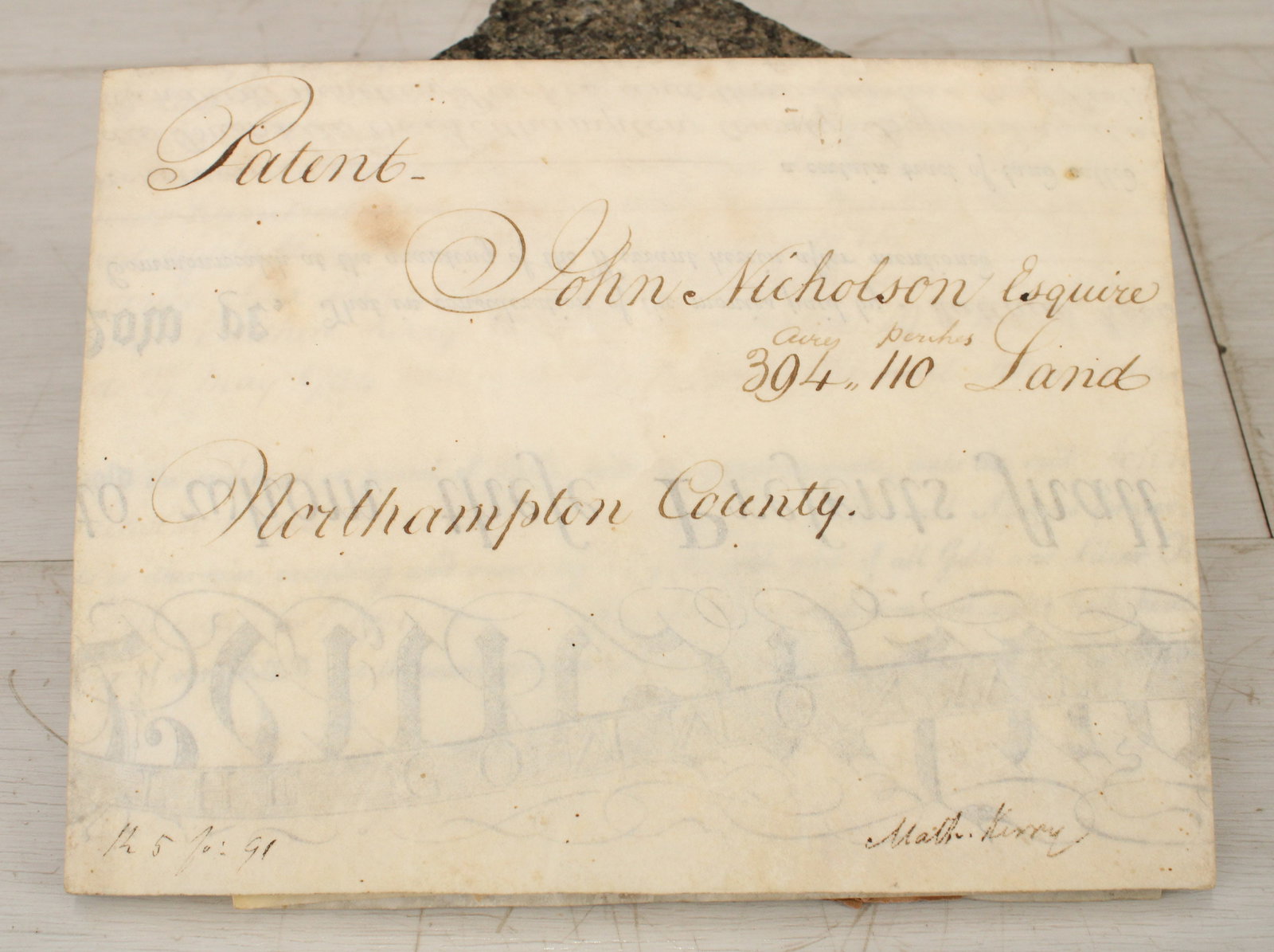Patent Deed, 1794, Signed by Thomas Mifflin (1 of 15)