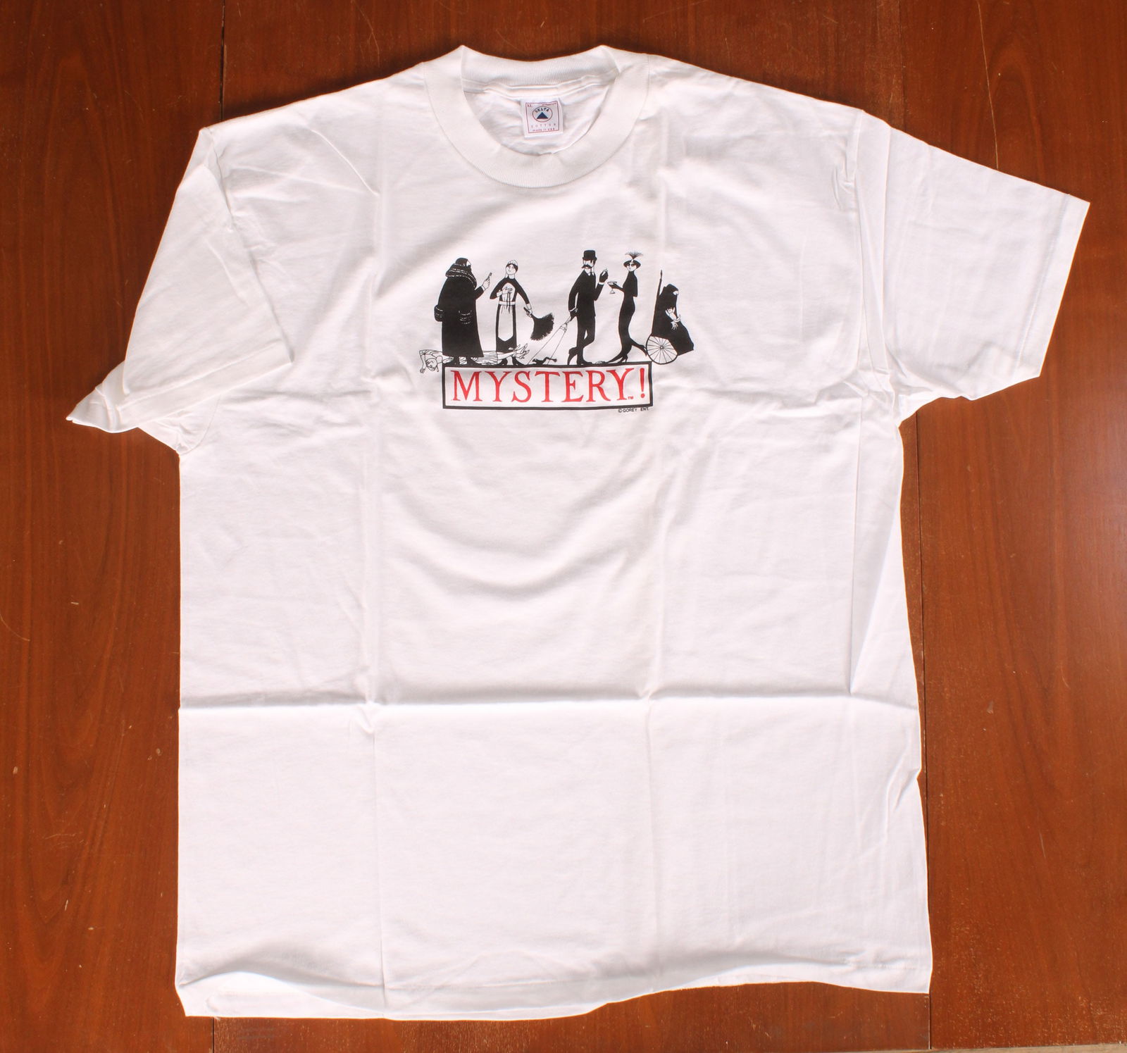 PBS WGBH, Mystery! T-Shirt, Edward Gorey Illustr. (1 of 5)