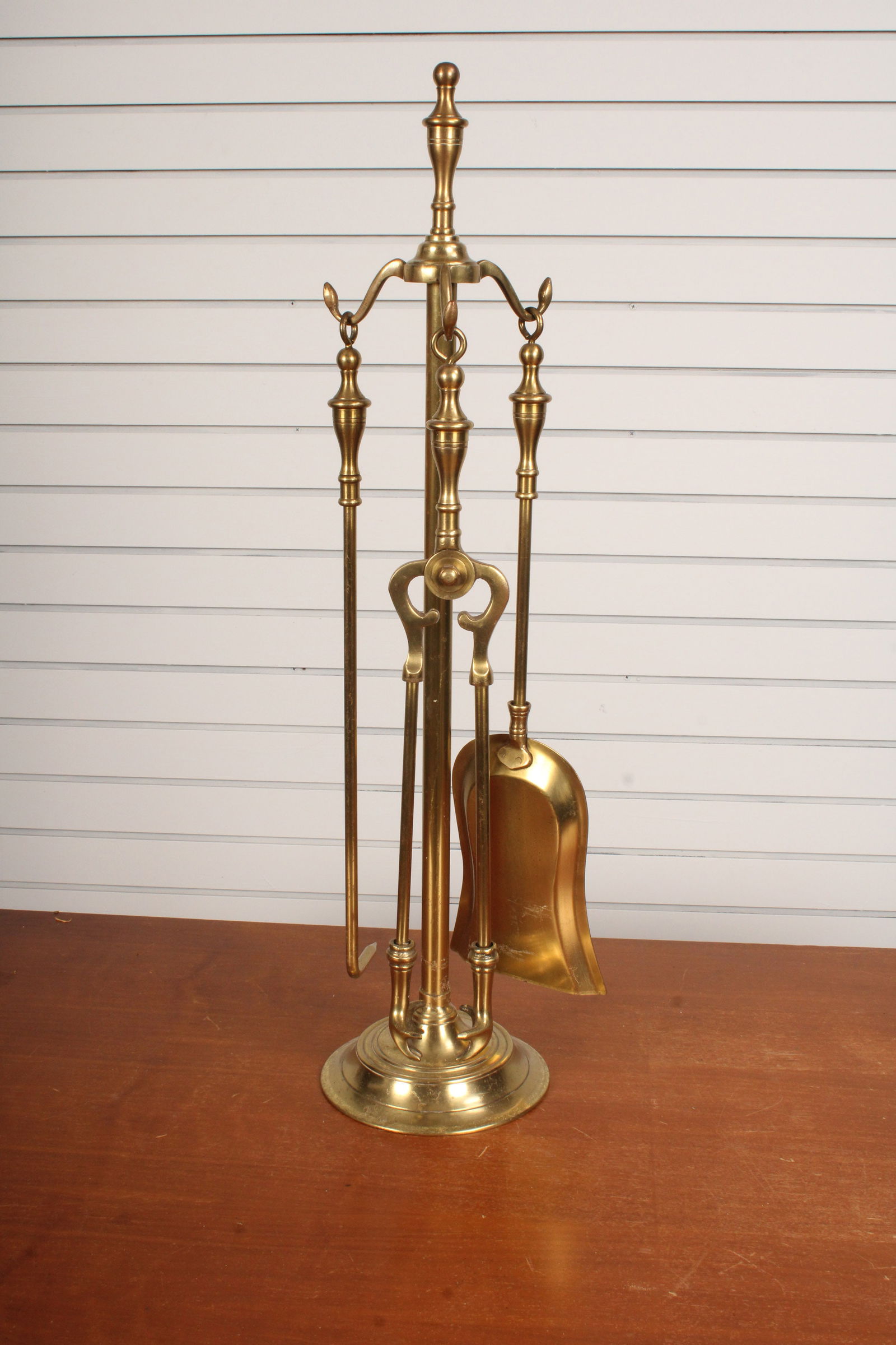 Vintage Brass Fireplace Tools Set, Claw Motif (1 of 6)