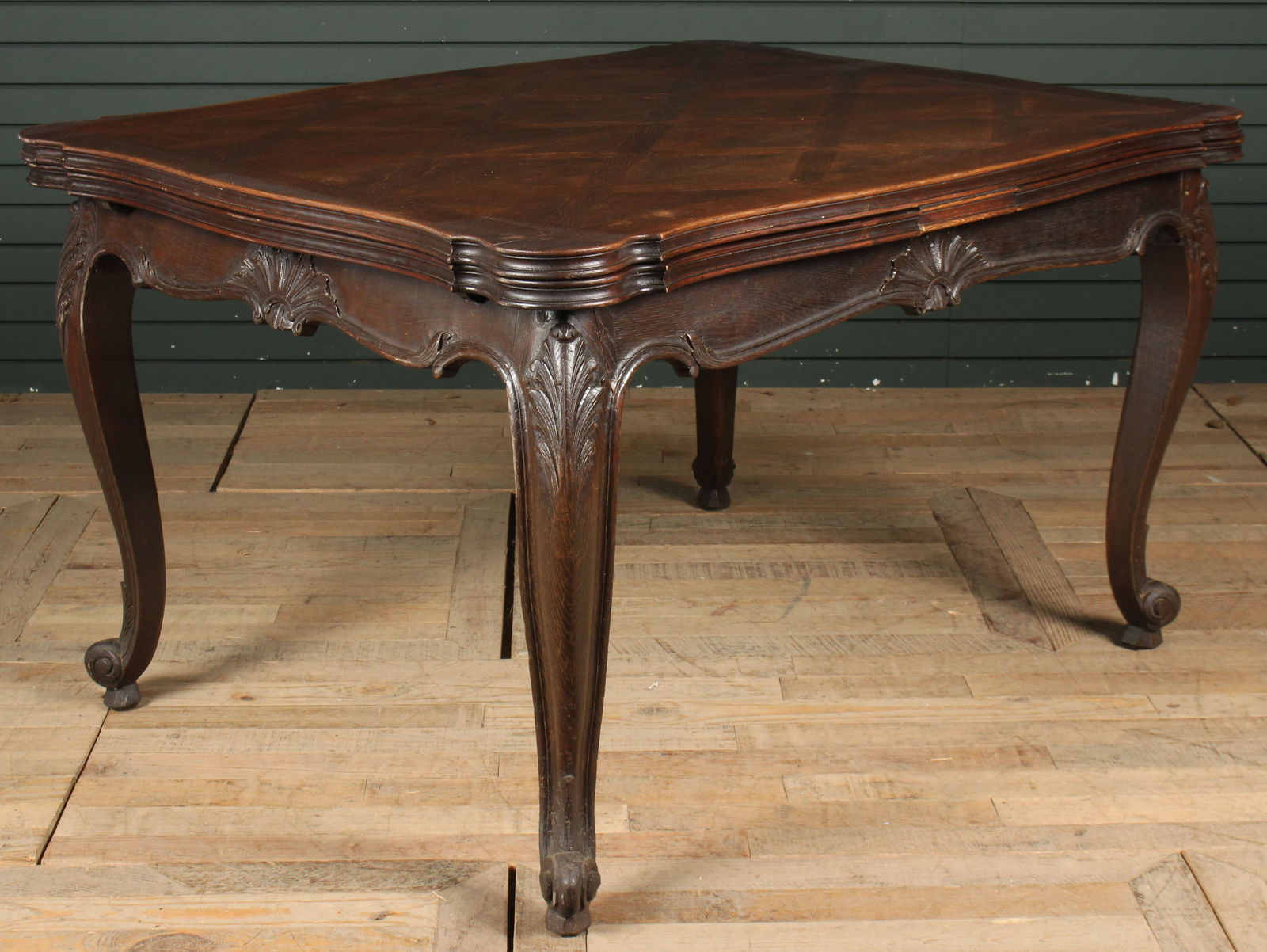 French Provincial Parquetry Inlaid Refectory Table (1 of 8)